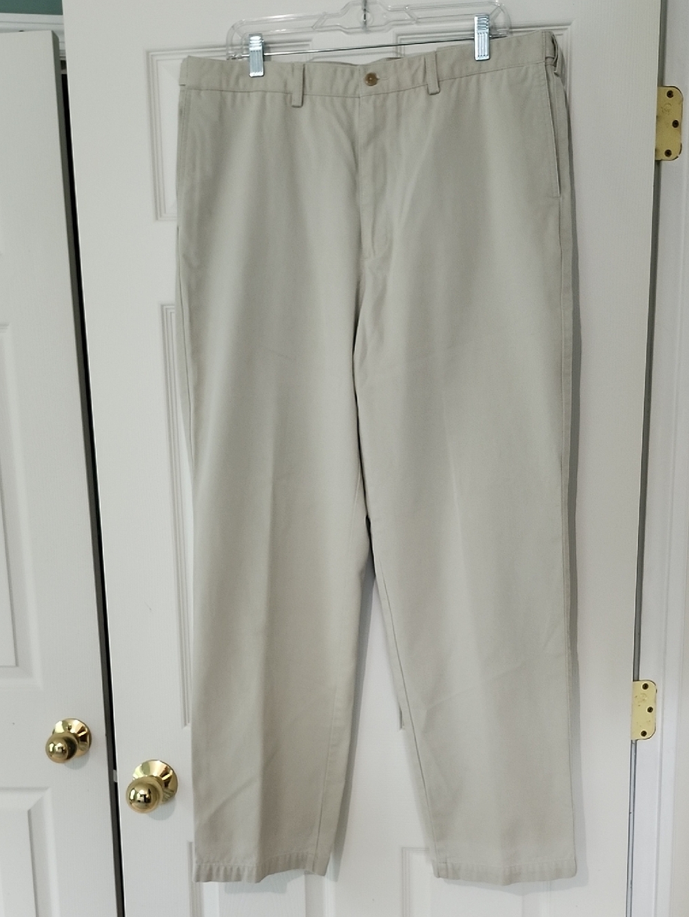 Cabelas Light Stone Khaki Trouser Adjustable Waist Mens Size W38 L32